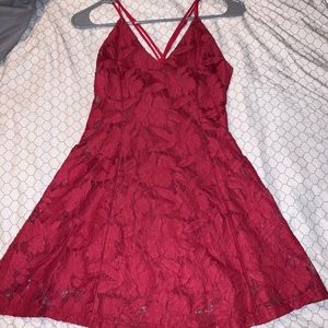 red lace dress